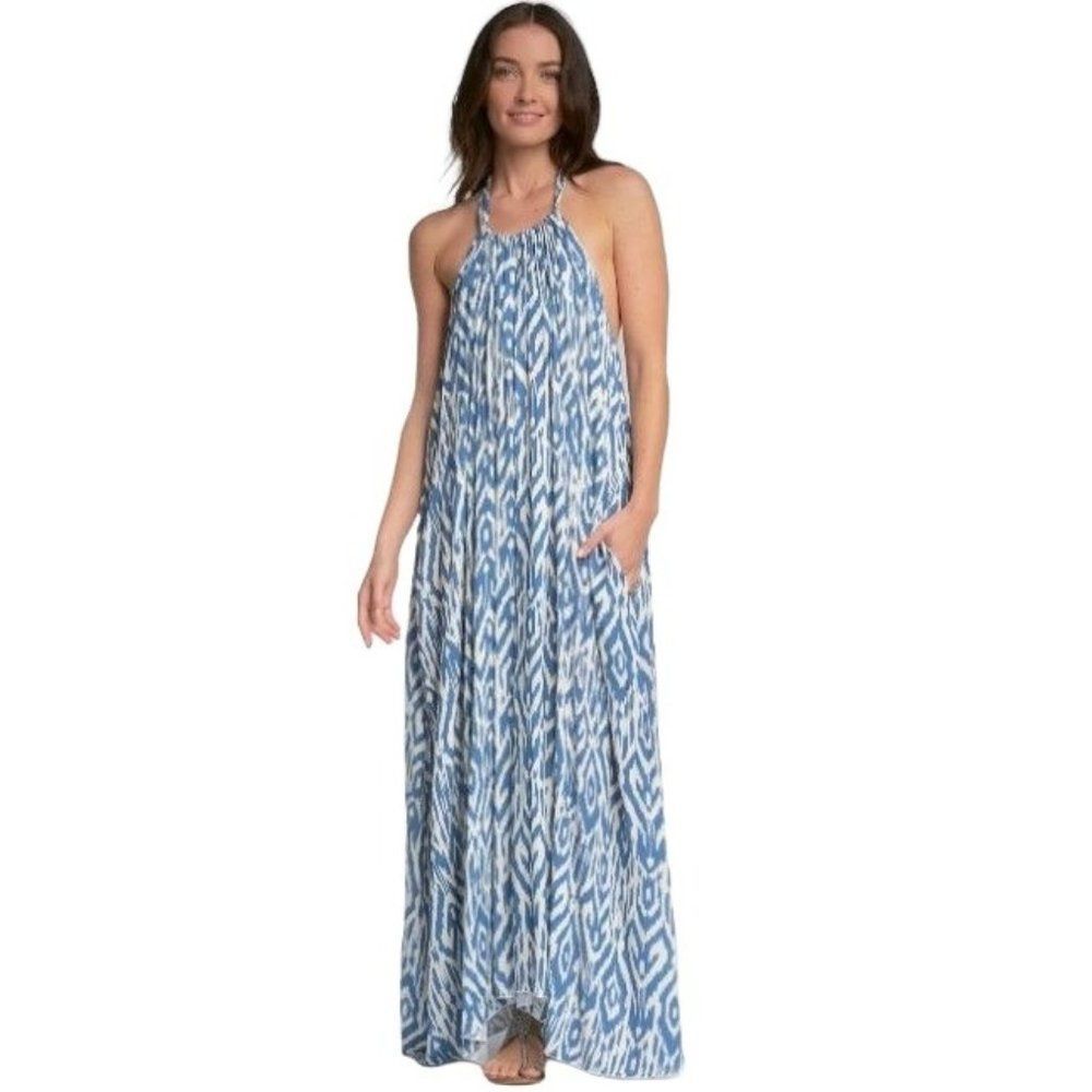 Elan Halter Maxi Dress Coverup One Size Free Size - Picture 1 of 12